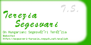 terezia segesvari business card